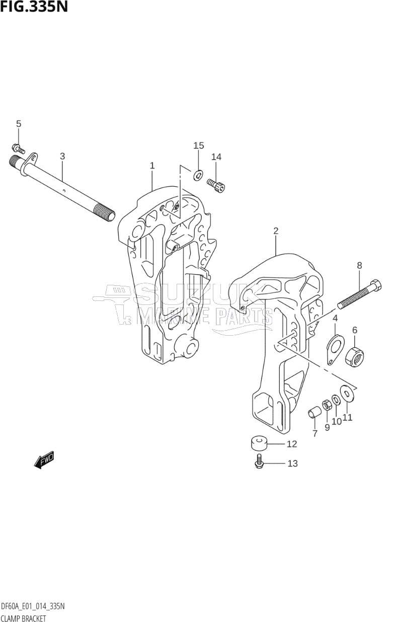 CLAMP BRACKET (DF50AVT:E01)