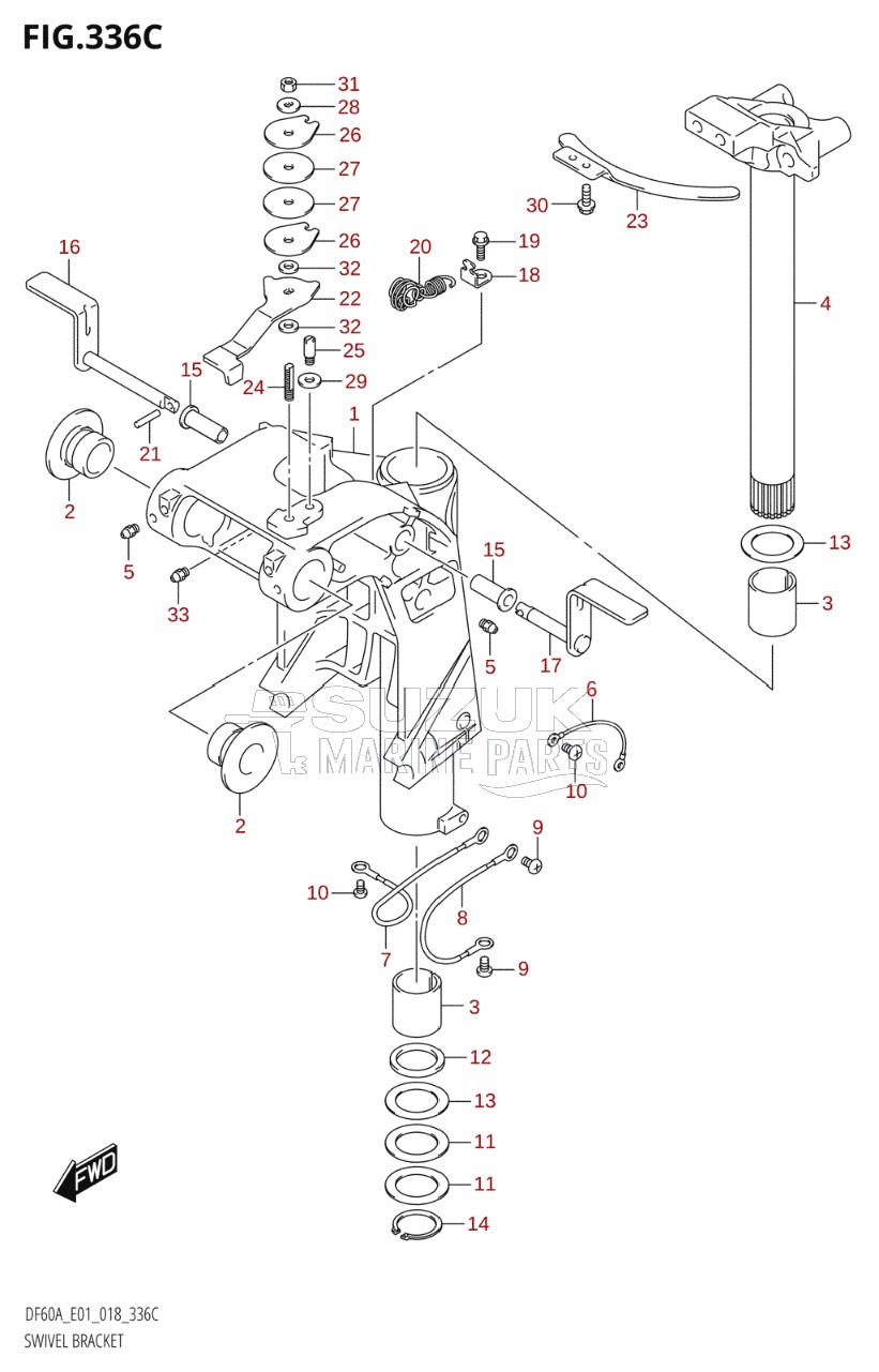 SWIVEL BRACKET (DF60AQH:E01,DF60AQH:E40)