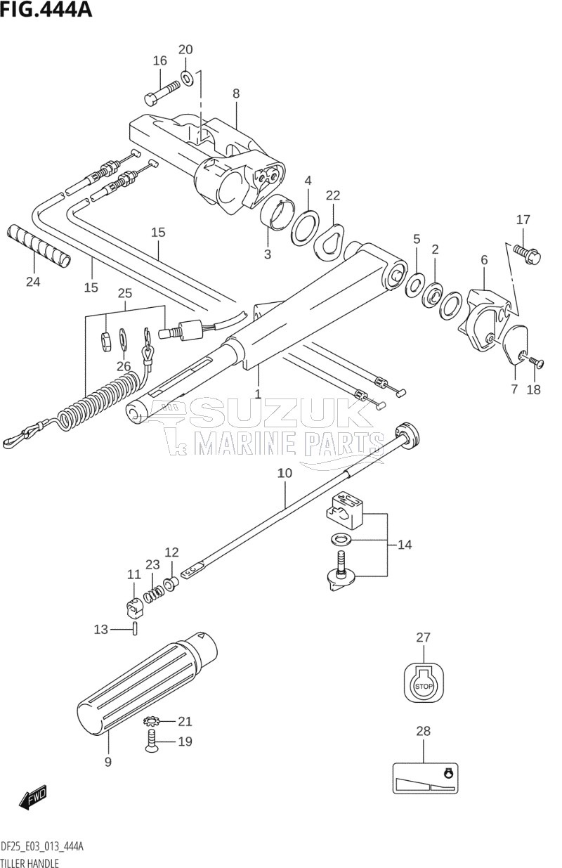 TILLER HANDLE (DF25:E03)