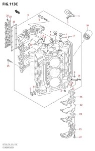 DF225Z From 22503Z-310001 (E03)  2013 drawing CYLINDER BLOCK (DF225T:E03)