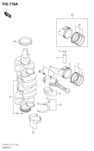 DF115A From 11503F-710001 (E11 E40)  2017 drawing CRANKSHAFT