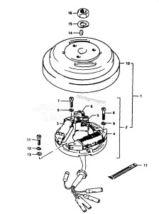 DT20 From D-10001 ()  1983 drawing MAGNETO (MODEL D,F)