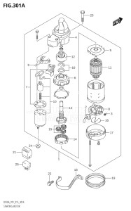 01504F-510001 (2005) 15hp P01-Gen. Export 1 (DF15A  DF15AR  DF15ATH) DF15A drawing STARTING MOTOR (E-STARTER)