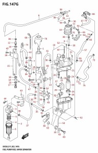 DF200 From 20002F-340001 (E01 E40)  2023 drawing FUEL PUMP /​ FUEL VAPOR SEPARATOR (E40:(022,023))