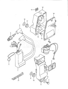 Outboard DT 40 drawing Ignition (1986 to 1995)