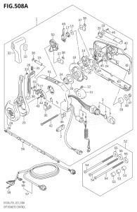 02002F-340001 (2023) 20hp E01 E40-Gen. Export 1 - Costa Rica (DF20A  DF20AR  DF20AT  DF20ATH) DF20A drawing OPT:REMOTE CONTROL (SEE NOTE)