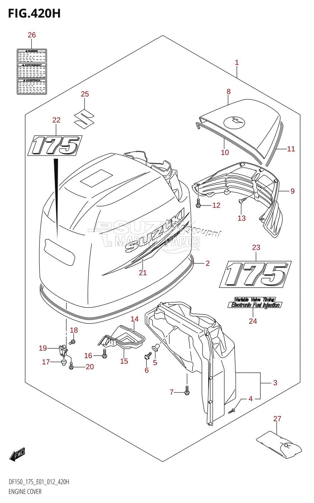 ENGINE COVER (DF175Z:E40)