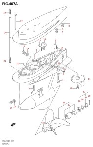 DF225Z From 22501Z-421001 (E01)  2004 drawing GEAR CASE (DF200T,DF200WT,DF225T,DF225WT,DF250T)