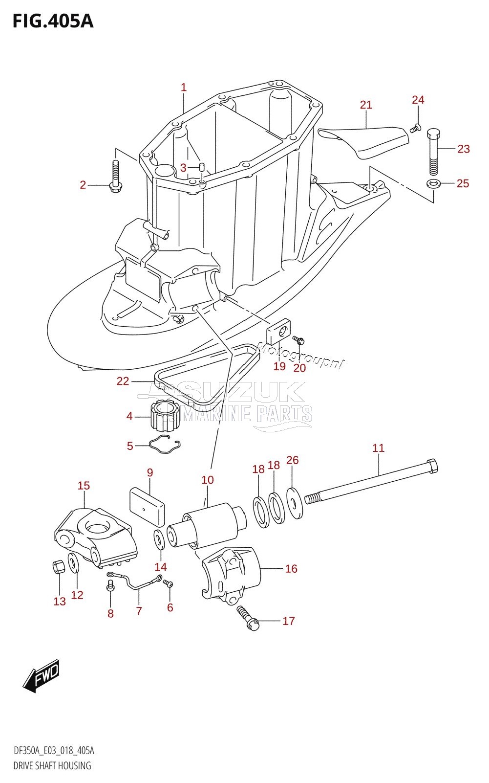 DRIVE SHAFT HOUSING (X-TRANSOM)