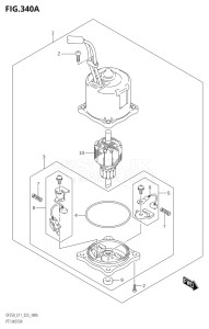 22503F-140001 (2021) 225hp E11 E40-Gen. Export 1-and 2 (DF225T) DF225T drawing PTT MOTOR (L-TRANSOM)