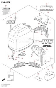 DF175TG From 17502F-410001 (E03)  2014 drawing ENGINE COVER (DF175ZG:E03)