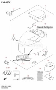 DF60A From 06002F-410001 (E01 E40)  2014 drawing ENGINE COVER (DF40ATH:E01)