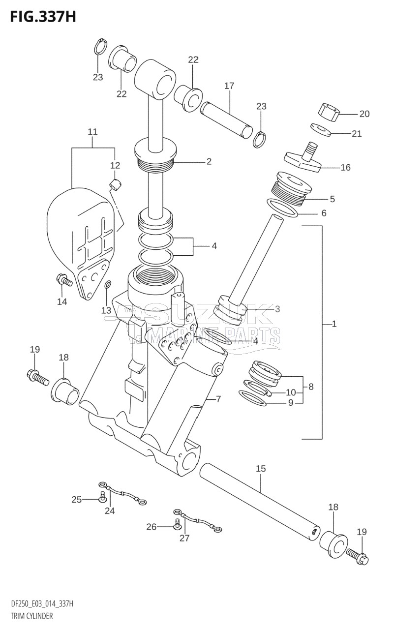 TRIM CYLINDER (DF250ST:E03)