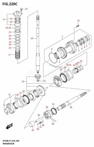 DF115BT From 11506F-440001 (E11 - E40)  2024 drawing TRANSMISSION (DF140BZ,DF115BZ)