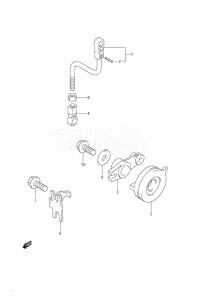 Outboard DF 9.9 drawing Throttle Control Non-Remote Control