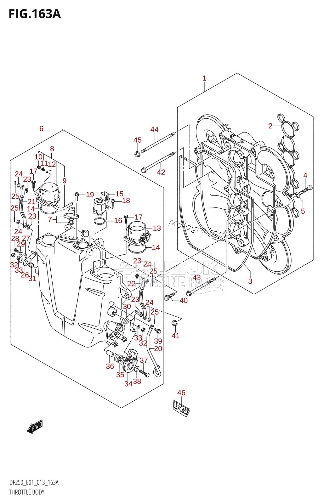 THROTTLE BODY (DF200T:E01)