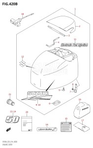 04003F-410001 (2014) 40hp E03-USA (DF40A) DF40A drawing ENGINE COVER (DF50A)