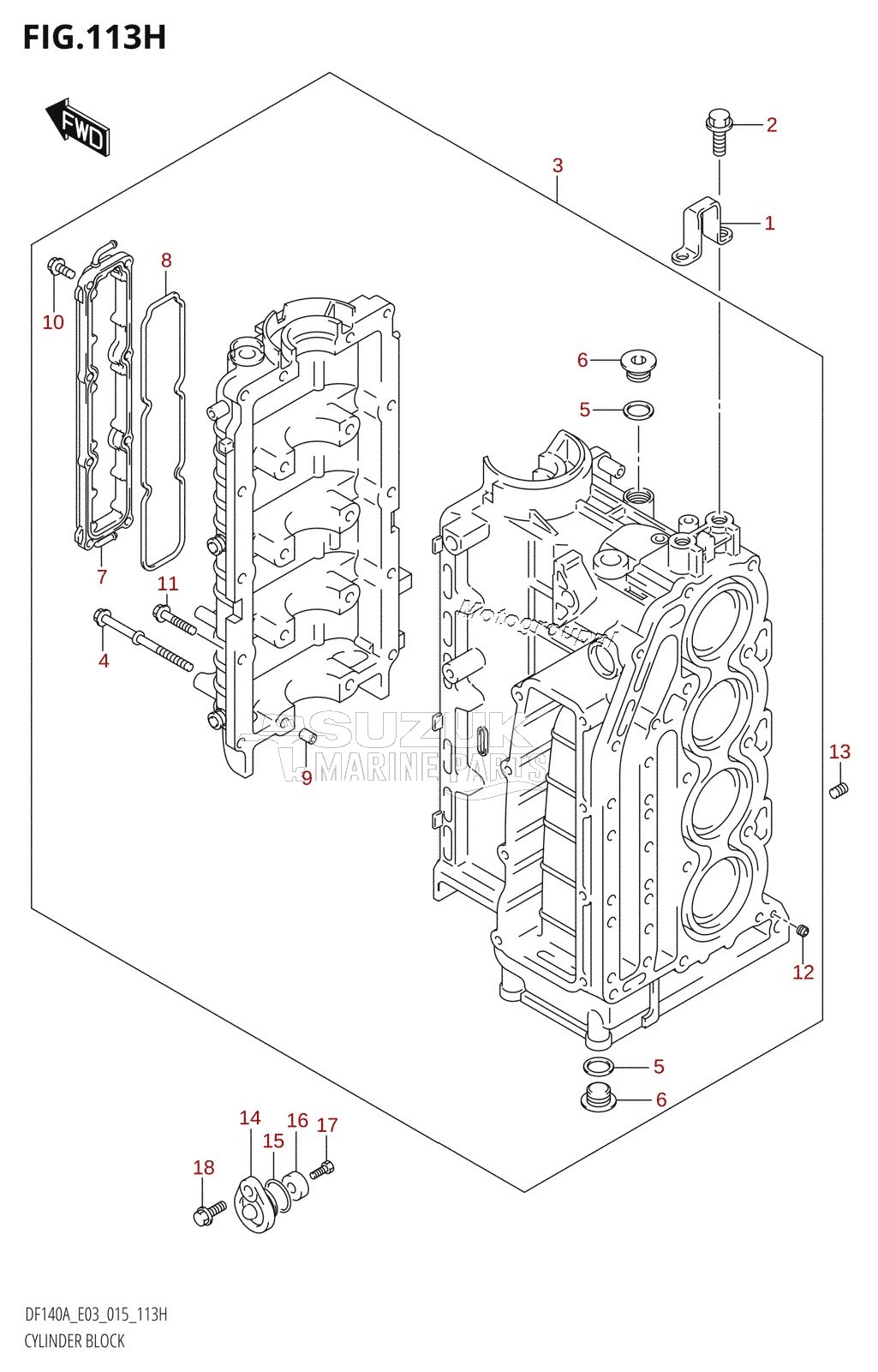 CYLINDER BLOCK (DF115AZ:E03)