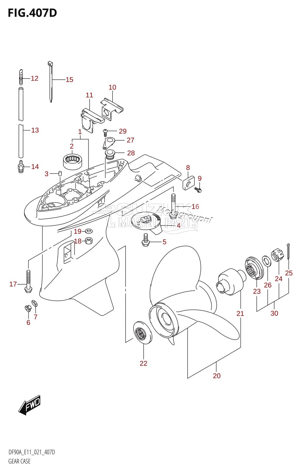 GEAR CASE (DF80A:E40:021)