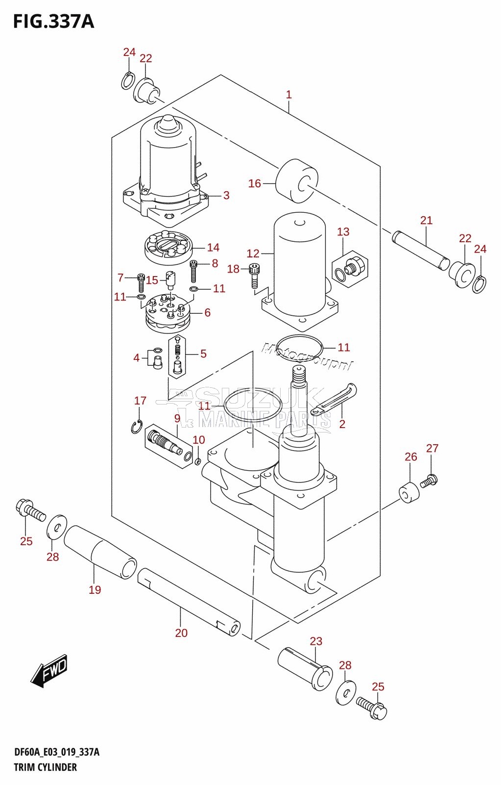 TRIM CYLINDER (DF40A,DF50A)