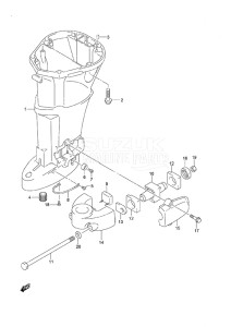 Outboard DF 25 V-Twin drawing Drive Shaft Housing