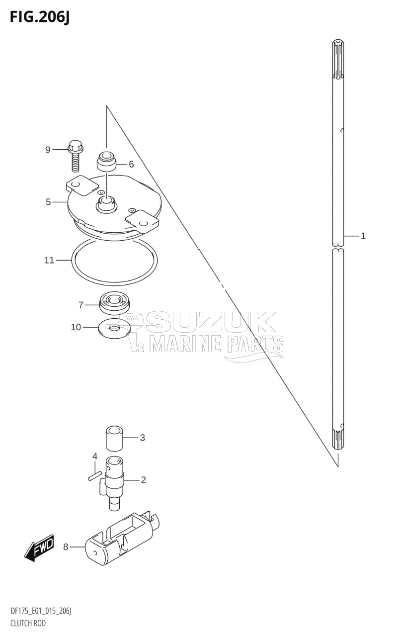 CLUTCH ROD (DF175T:E01)