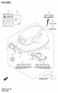 DF9.9B From 00995F-040001 (P01)  2020 drawing ENGINE COVER ((DF9.9B,DF9.9BR,DF9.9BT):021)