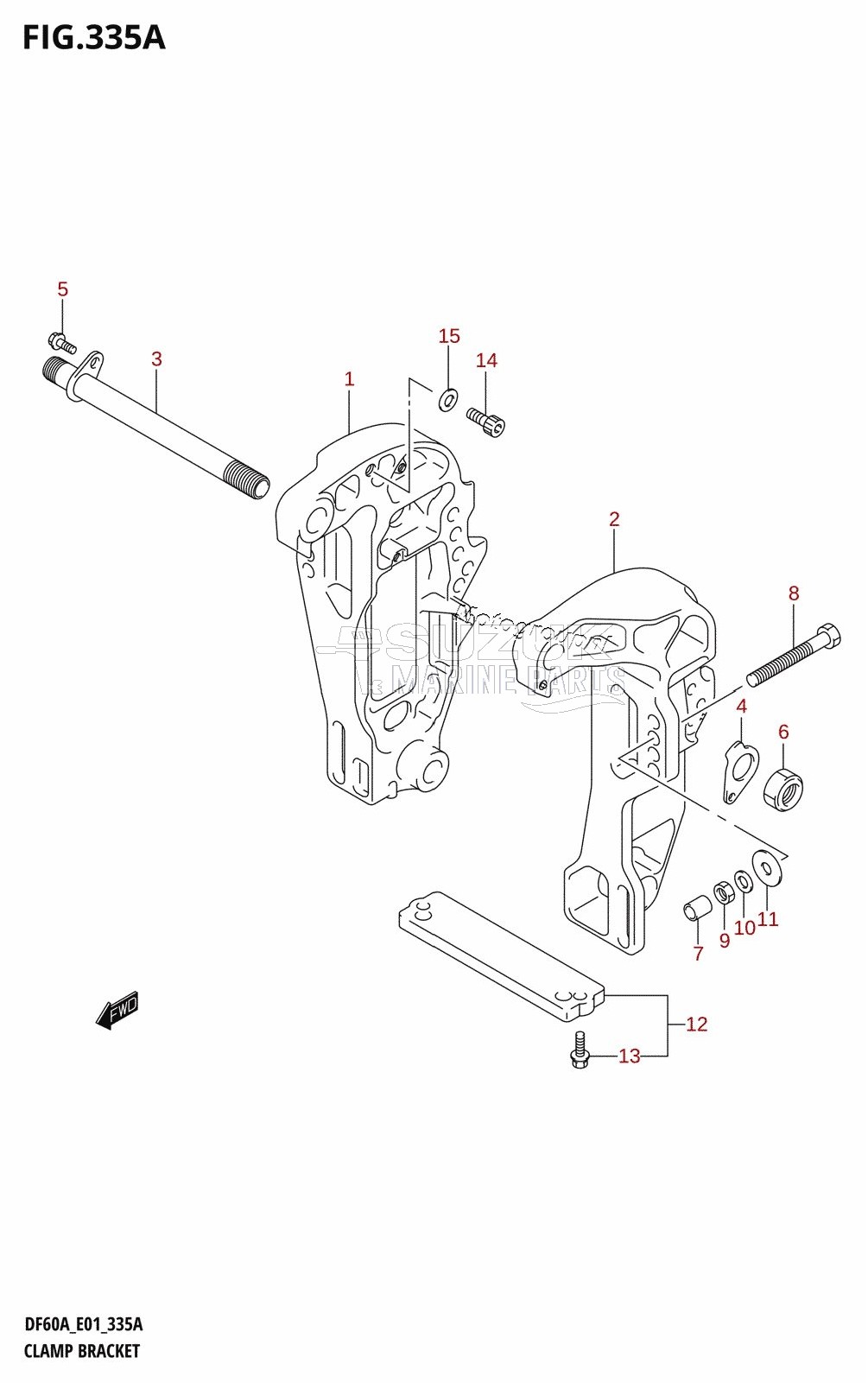 CLAMP BRACKET (DF40AST,DF60AT,DF60ATH,DF60AWT,DF60AWTH)