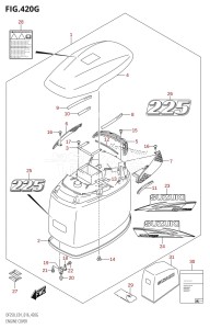 DF225T From 22503F-610001 (E01 E40)  2016 drawing ENGINE COVER (DF225T:E40,DF225Z:E40)