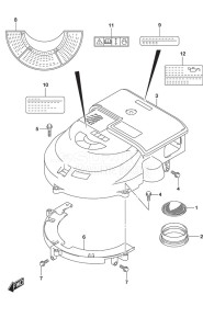 DF 175 drawing Silencer/Ring Gear Cover