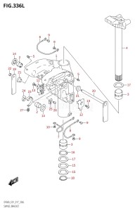 04003F-710001 (2017) 40hp E01-Gen. Export 1 (DF40A  DF40AQH  DF40ATH) DF40A drawing SWIVEL BRACKET (DF60ATH:E01)