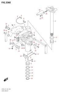 04004F-040001 (2020) 40hp E34-Italy (DF40AST) DF40A drawing SWIVEL BRACKET (DF60A:E40)