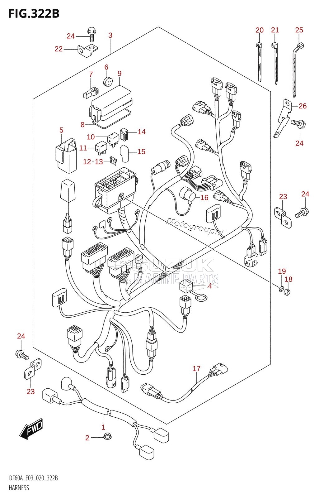 HARNESS (DF60A,DF60AVT)