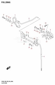 DF25A From 02504F-610001 (P03)  2016 drawing CLUTCH ROD (DF30ATH:P03)