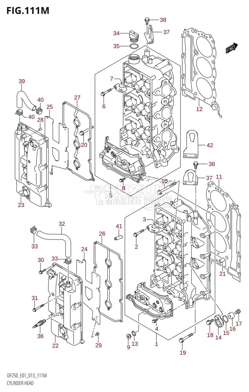 CYLINDER HEAD (DF250Z:E40)