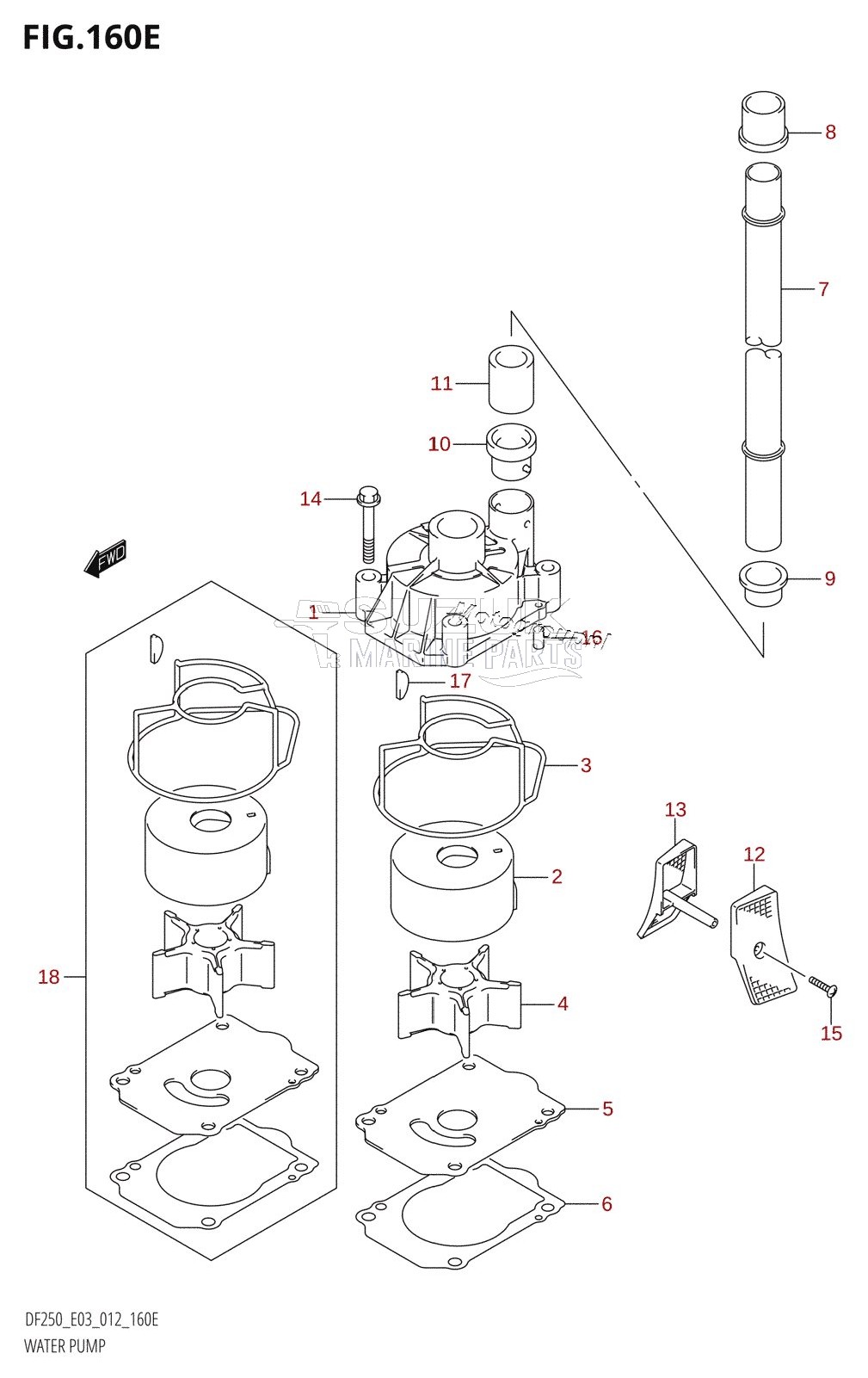 WATER PUMP (DF250T:E03)