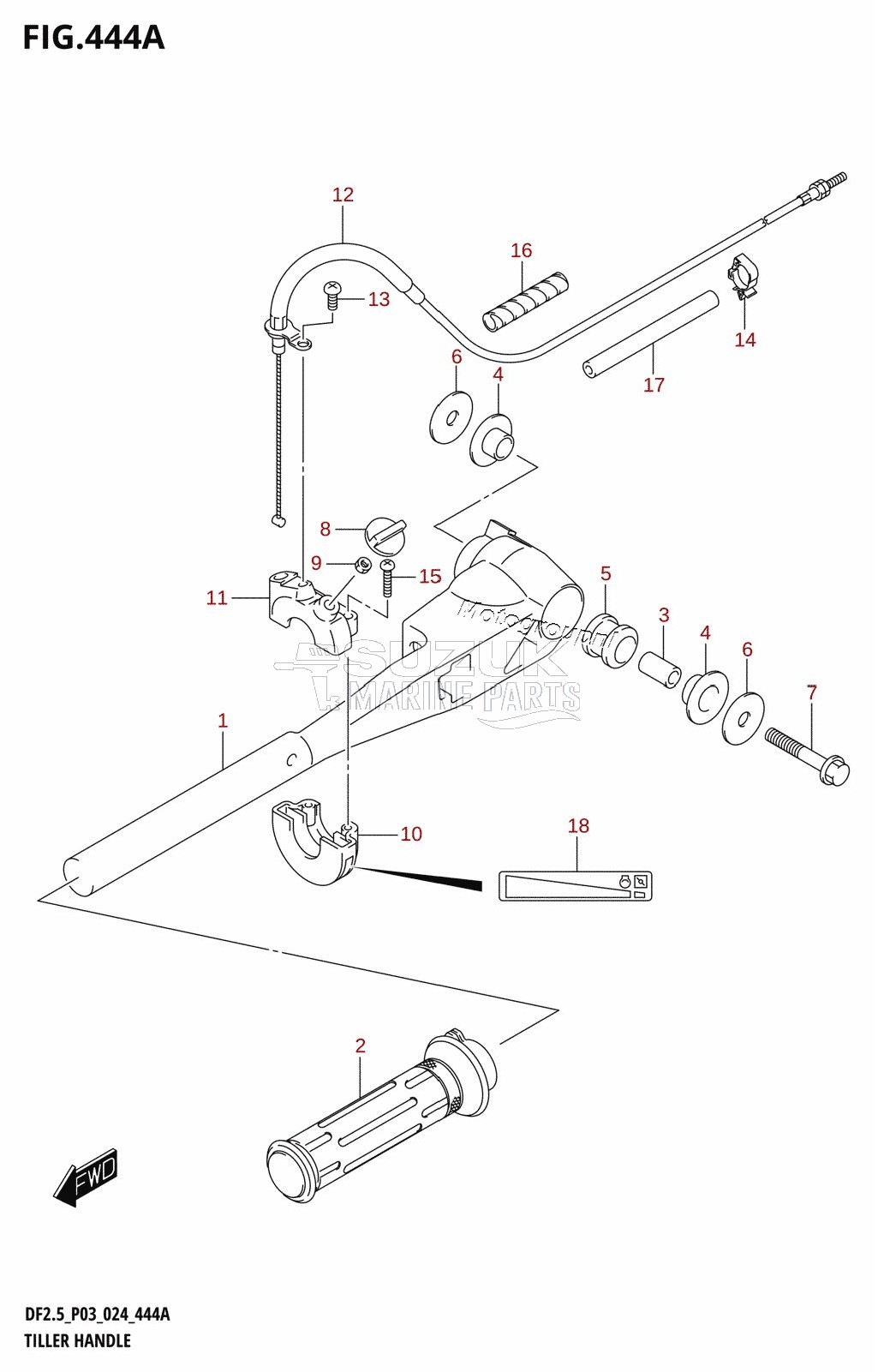 TILLER HANDLE