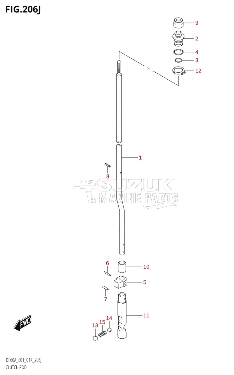 CLUTCH ROD (DF60AQH:E01)