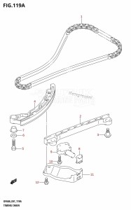 DF60A From 06002F-110001 (E01 E40)  2011 drawing TIMING CHAIN