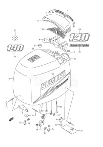 DF 140 drawing Engine Cover (2010 & Newer)