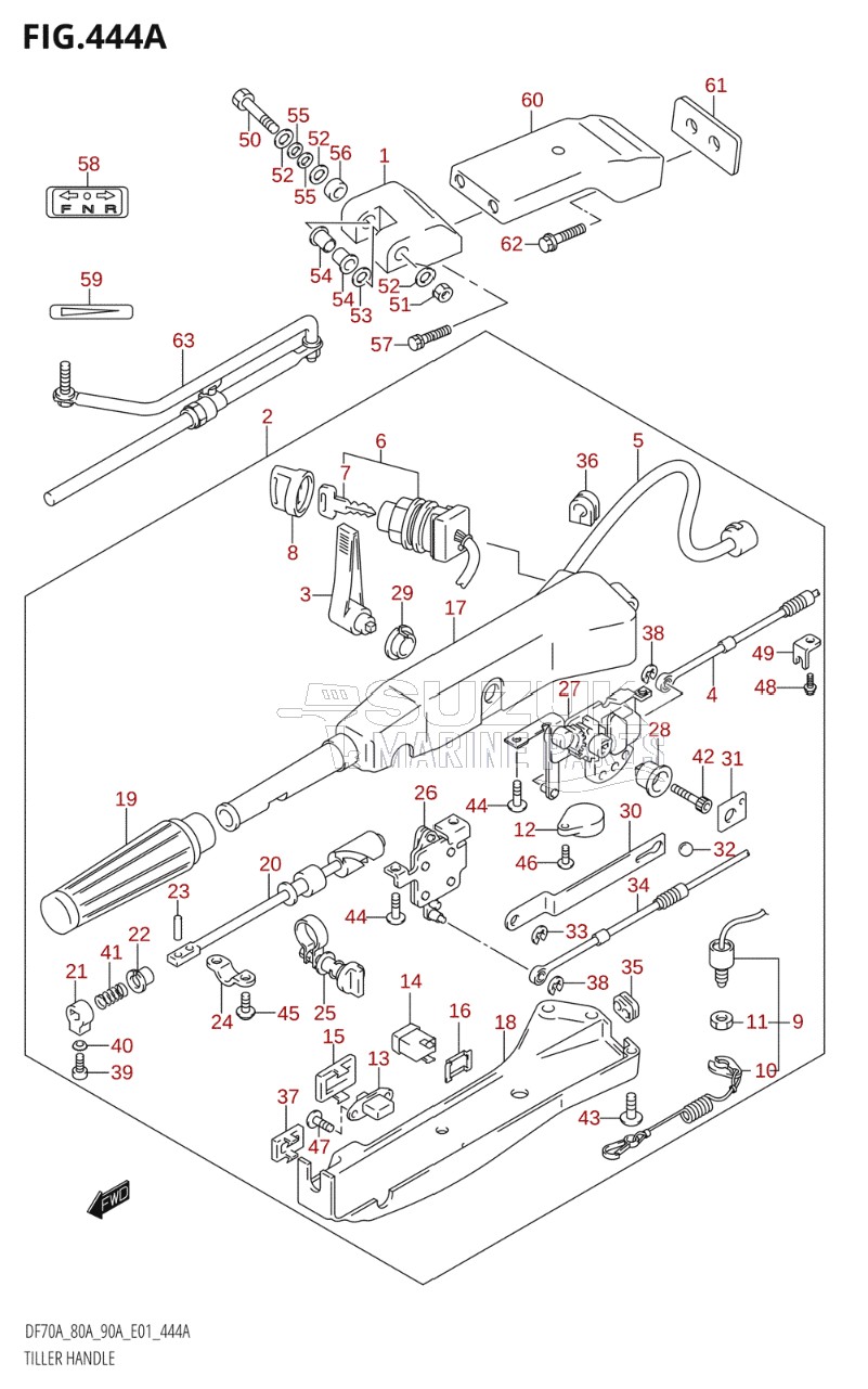 TILLER HANDLE (DF70ATH,DF70AWTH,DF90ATH,DF90AWTH)