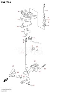 DF250WT From 25005F-440001 (E40)  2024 drawing CLUTCH ROD