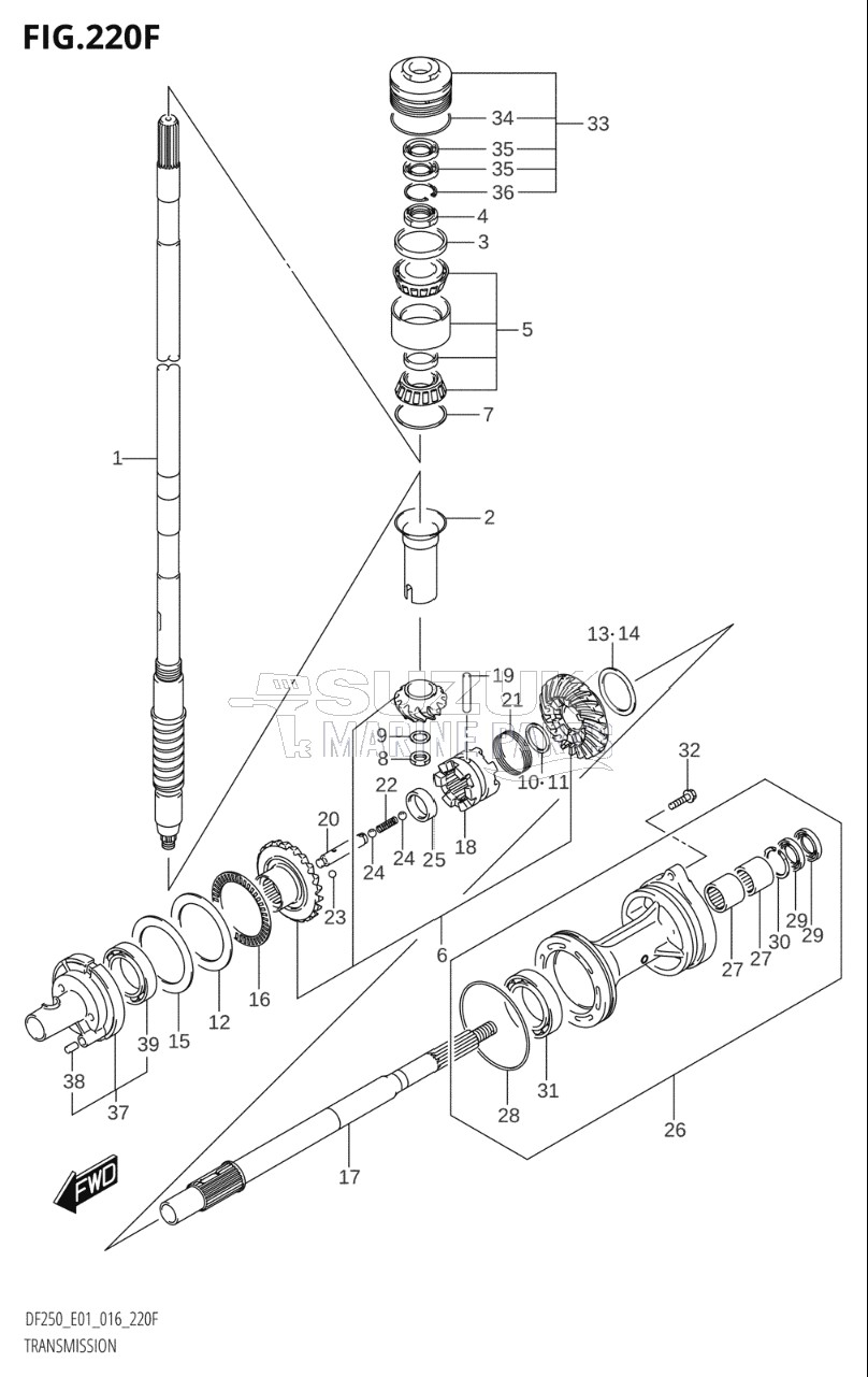 TRANSMISSION (DF225T:E40)