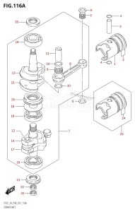 DT25 From 02503K-510001 (P36-)  2015 drawing CRANKSHAFT (DT25K:P36)