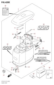 DF200 From 20002F-610001 (E01 E40)  2016 drawing ENGINE COVER (DF225T:E01,DF225Z:E01)