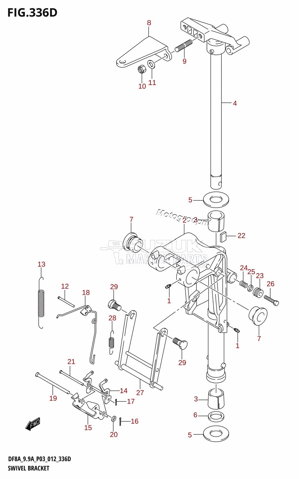 SWIVEL BRACKET (DF9.9AR:P03)