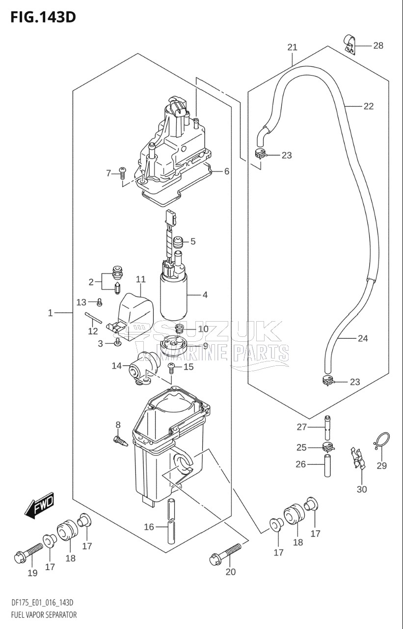 FUEL VAPOR SEPARATOR (DF150TG:E40)