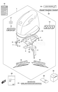 Outboard DF 200AP drawing Engine Cover (Black)