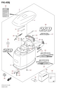 DF250 From 25003F-510001 (E01 E40)  2015 drawing ENGINE COVER ((DF250T,DF250Z):E01)