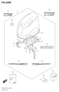 15003P-910001 (2019) 150hp E01 E40-Gen. Export 1 - Costa Rica (DF150AP) DF150AP drawing ENGINE COVER (DF175AP:E40)